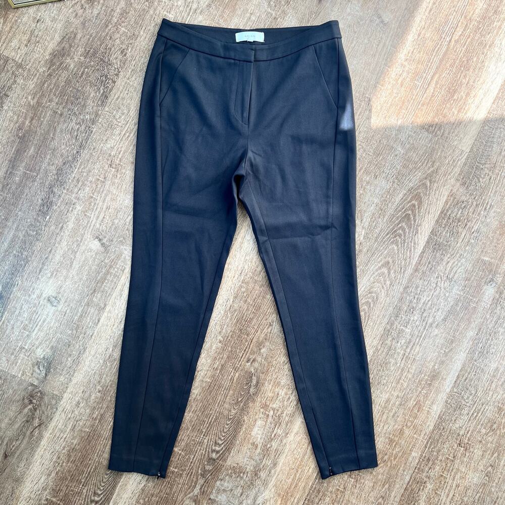 Reiss Darlas Trouser Pants Black Ankle Zipper Business